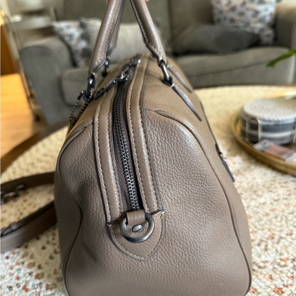 Coach Rowan Large‎ Satchel in Dark Stone *free wristlet*! - Picture 2 of 13